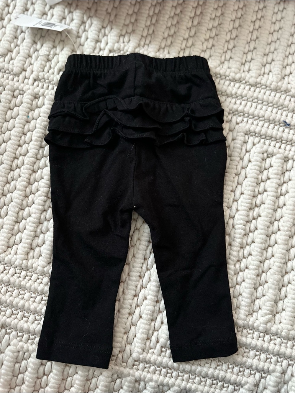 Baby’s Black Ruffle Back Leggings